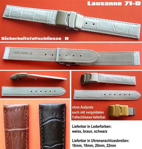 Faltschliessenarmband Lederband Komplett